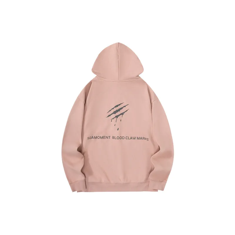 Suamoment Sweatshirt American Casual Loose Fit Hoodie Unisex-3
