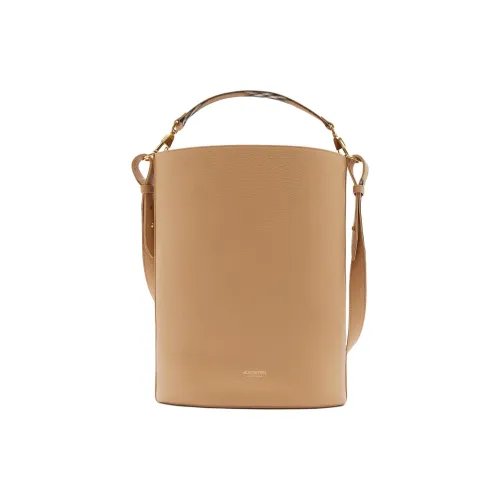 Burberry Grain Calfskin Bucket Bag, Shoulder Bag, Crossbody Bag, Handbag Medium Size Women's Light Almond