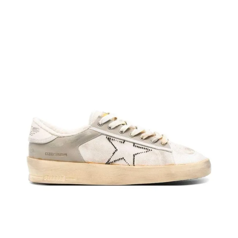 Golden Goose Stardan Low Top Skateboard Shoes Men's White-1