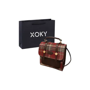 XOKY Woolen Backpack Women's Red/Blue/Coffee