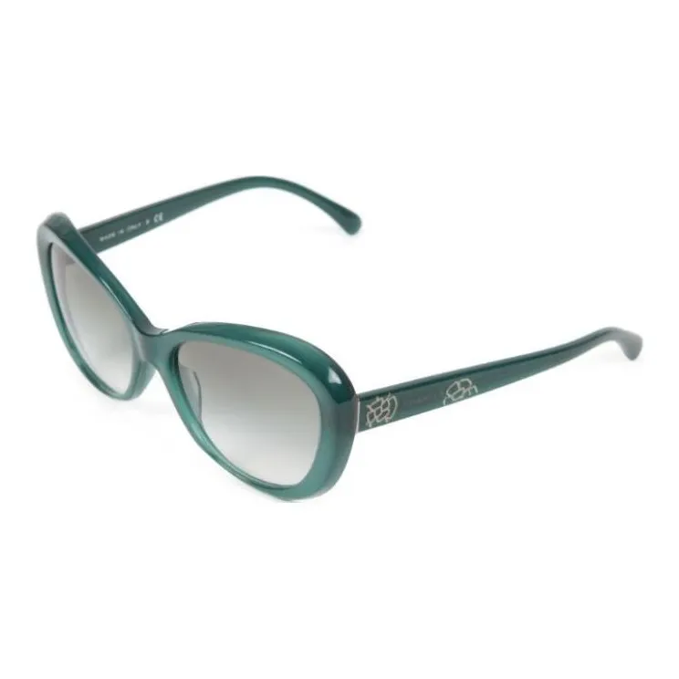 CHANEL 2000s Camellia appliqué Cat eye Sunglasses-0
