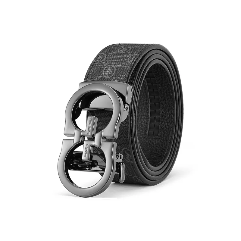 FAIRWHALE Pvc Leather Belts Men's Width 3.5CM-1