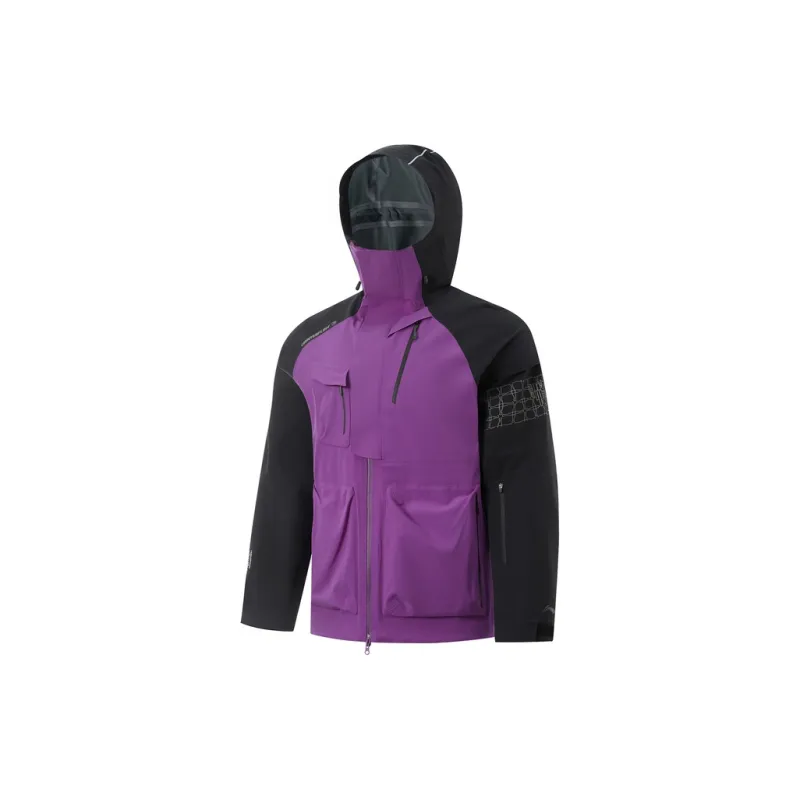 LiNing Waterproof And Windproof Windbreaker Jacket Unisex Space Purple-2