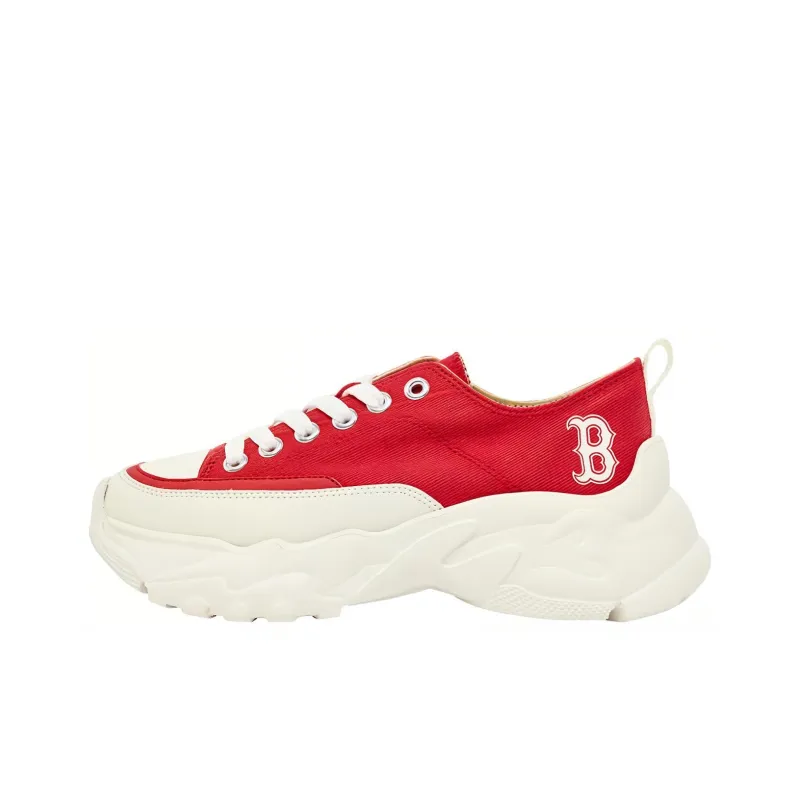 MLB Chunky High Low Slip Resistant, Abrasion Resistant, Lightweight Low Top Chunky Sneakers Unisex Red White-0