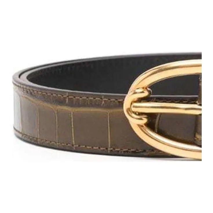 TOM FORD Crocodile-embossed Belt-2