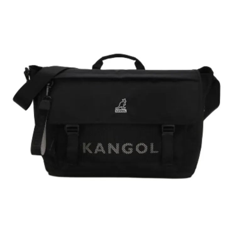 KANGOL Nylon Messenger Bag Shoulder Bag Crossbody Bag Unisex Black-0