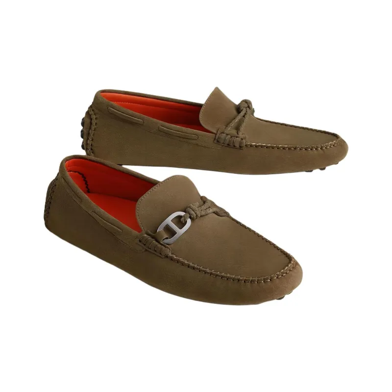 HERMES Alessandro Beanie Shoes Men's Umber-3