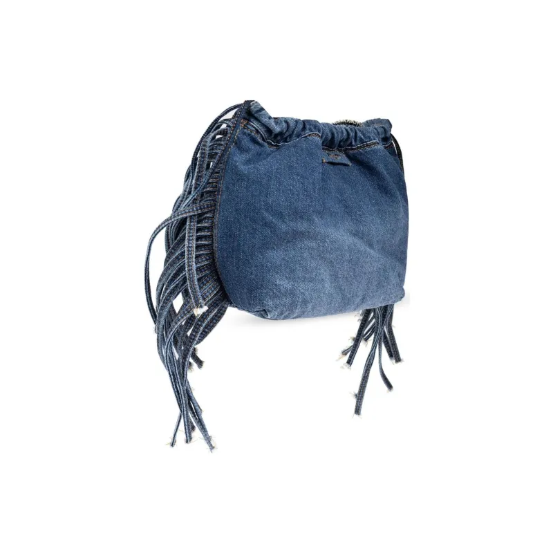 MOSCHINO Denim Handbag Shoulder Bag Women's Blue-2