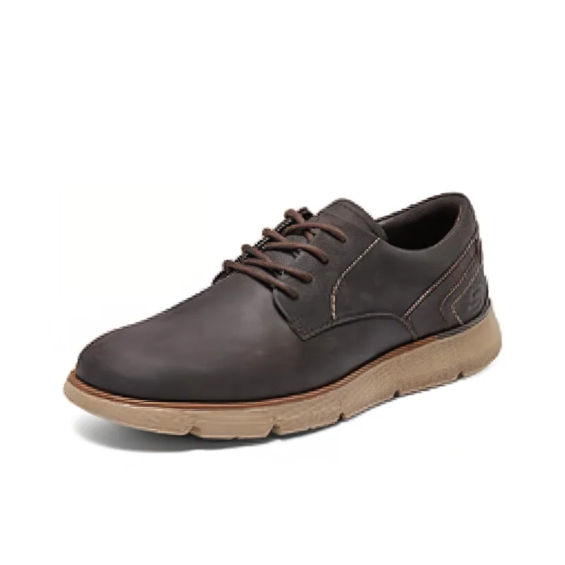 Skechers Cushioning Wear-Resistant Low-Top Casual Shoes Men's Brown-2