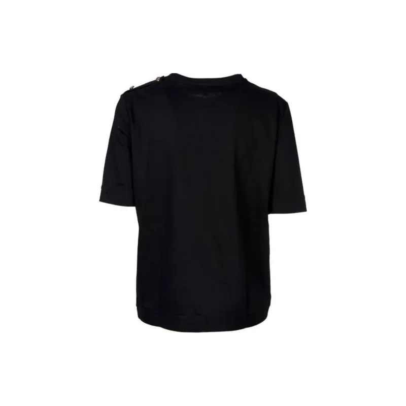 FAY Epaulettes detailed Piqué weave T shirt-1