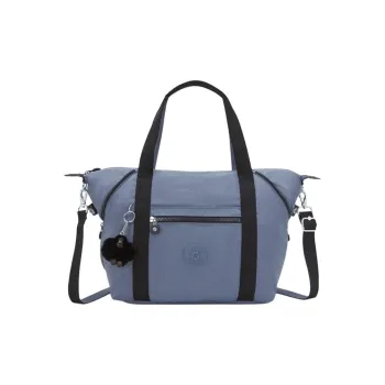 Kipling Polyamide With Nylon Tote Bag Shopping Bag Crossbody One Shoulder Handbags Large Size Unisex Gray Blue & Black