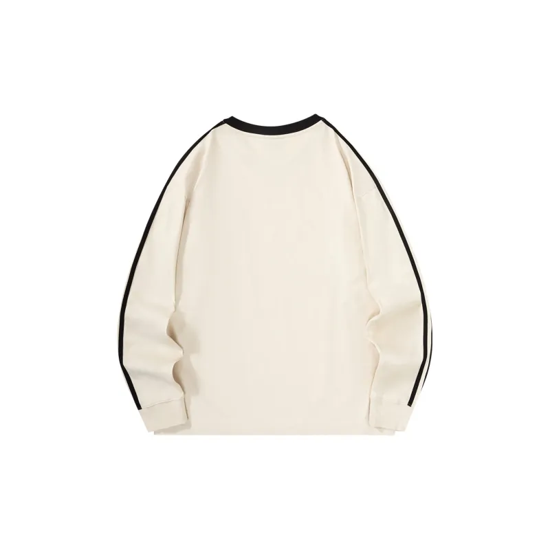 Suamoment Long Sleeved T Shirt Sports Casual Loose Fit Top Unisex-5
