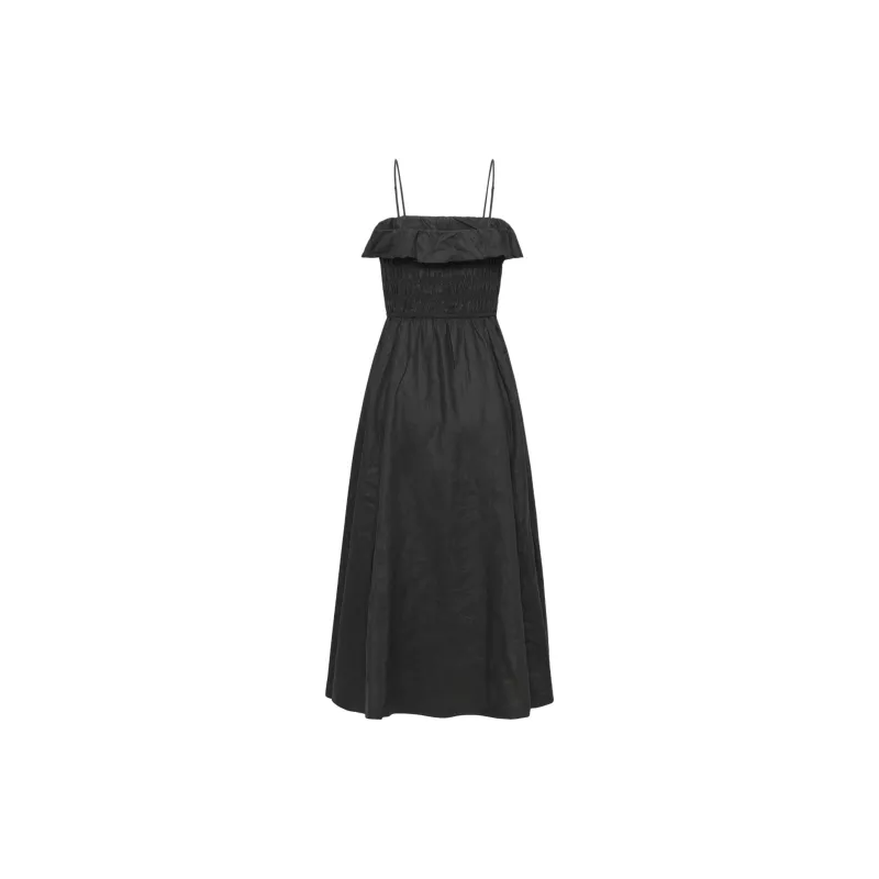 ARITZIA Wilfred Portea Linen Dress Slip Dresses Women's Black-1