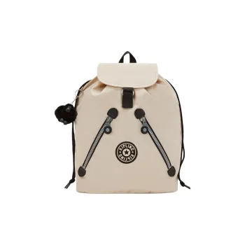 Kipling Polyamide With Nylon Backpack Large Size Unisex Original Beige