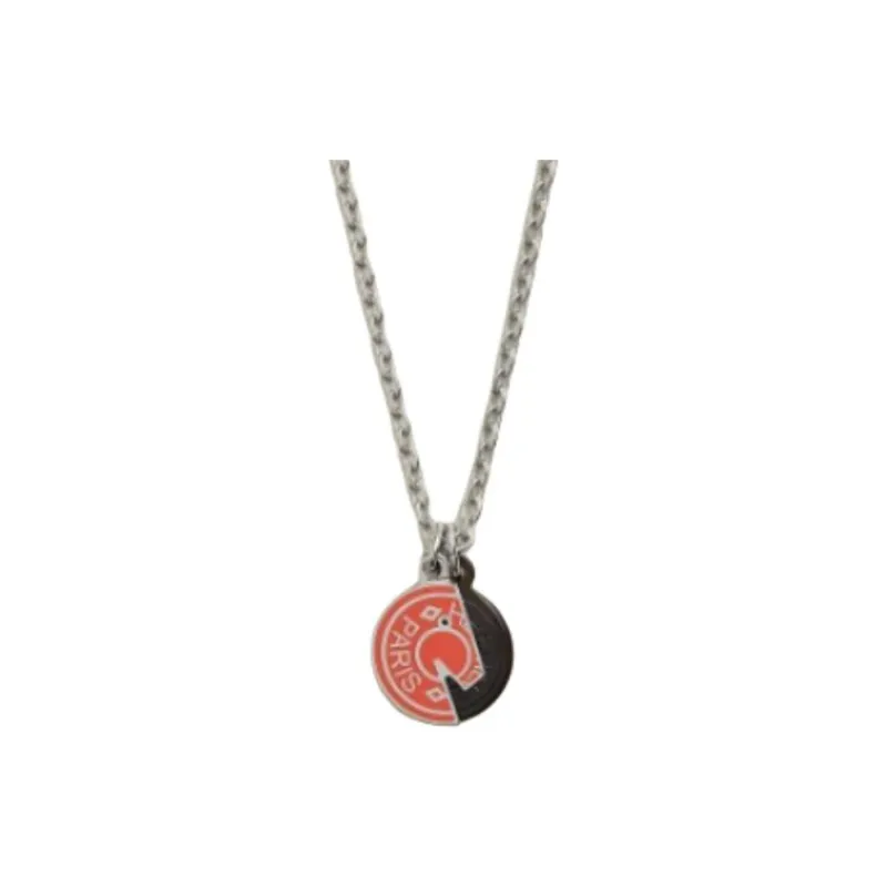 HERMES Buffalo Horn Necklaces Men's Black/Klein Blue/Light Blue/White/Orange/Dark Blue/Red/Brown/Peach Pink-8