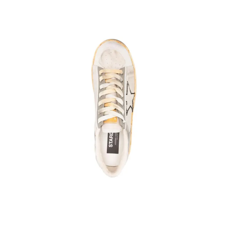 Golden Goose Stardan Low Top Skateboard Shoes Men's White-4