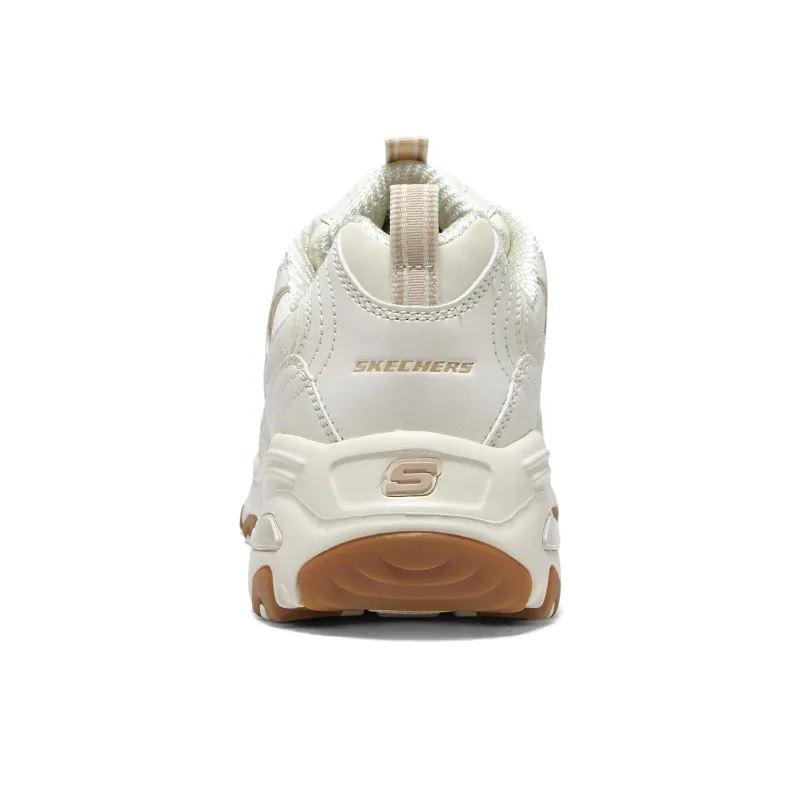 Skechers D'LITES SR Cushioning, Slip Resistant, And Abrasion Resistant Low Top Chunky Sneakers Women's Beige-5