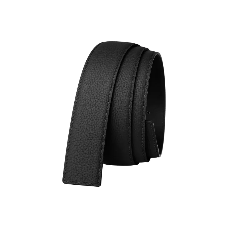 Jaylen Oos Compatible With Smooth Buckle/Pin Buckle/Automatic Buckle Cow Leather Leather Belts Men's Black 3.5cm/3.8cm-36