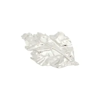 JIL SANDER Small Leaf shaped Polished Brooch