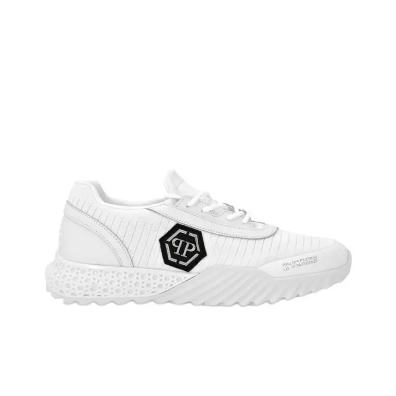 PHILIPP PLEIN Runner Hexagon Low Top Casual Shoes Unisex White-1