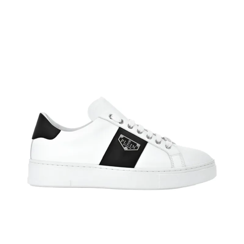 PHILIPP PLEIN Low Top Skateboard Shoes Unisex White-1