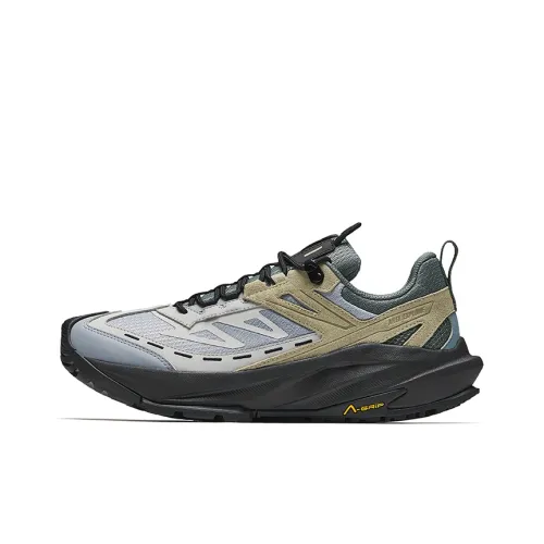 ANTA Running Shoes Men Low-Top Microcrystalline Gray/Bamboo Green/Washed Green/Chip Gray