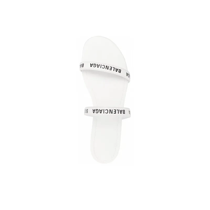 Balenciaga Round Sandals 'White Black' Women's-4