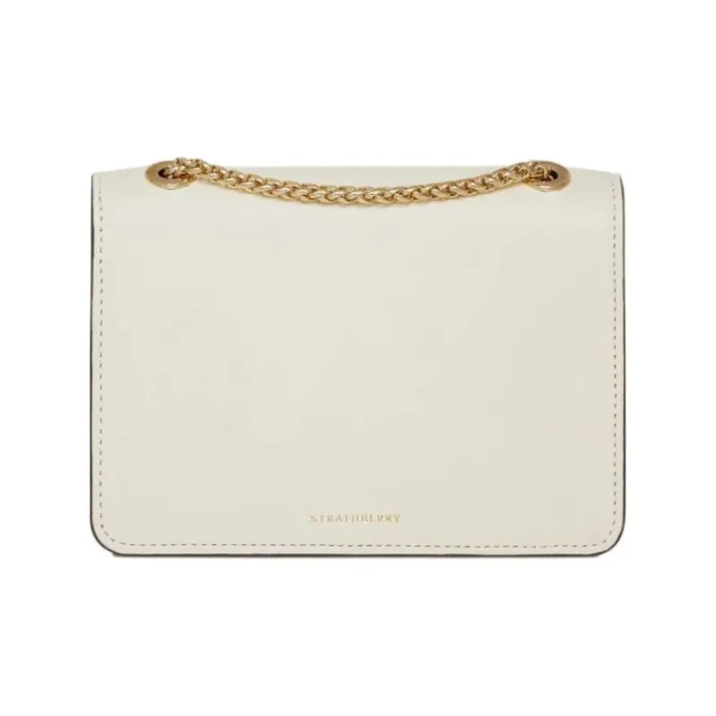Strathberry Smooth Calf Leather Shoulder Bag Crossbody Bag Mini Women's White & Multicolor-2
