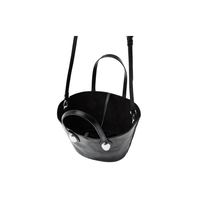 Alexander Wang Cow Leather Tote Bag Shopping Bag Shoulder Bag Crossbody Bag Handbag Small Size Women's Black-4
