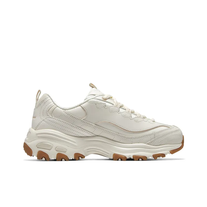 Skechers D'LITES SR Cushioning, Slip Resistant, And Abrasion Resistant Low Top Chunky Sneakers Women's Beige-2