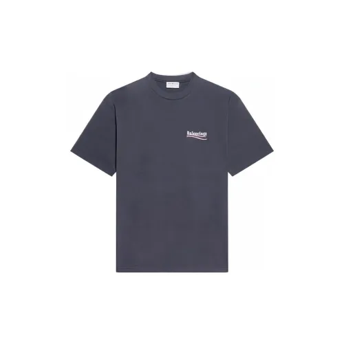 Balenciaga Political Campaign T-Shirts Women's Blue