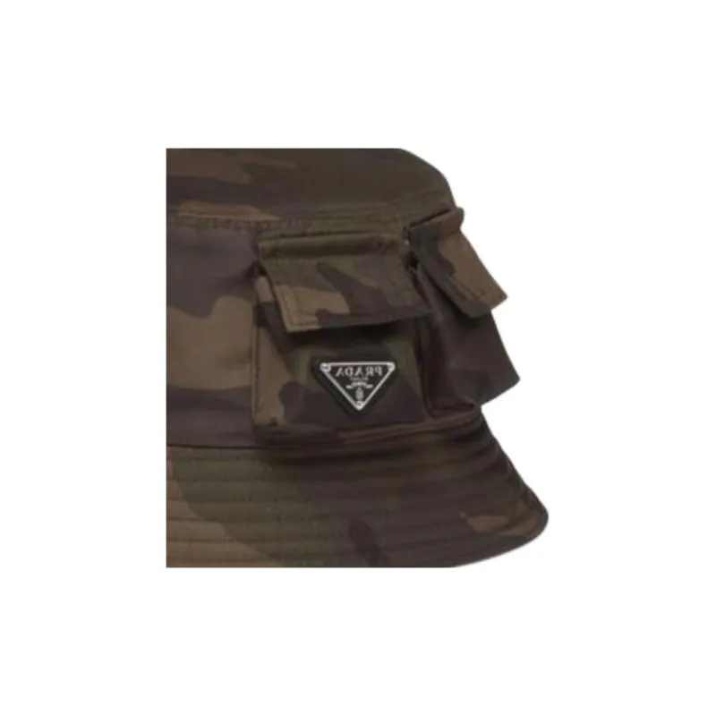 PRADA Leather Bucket Hats Men's Green-2
