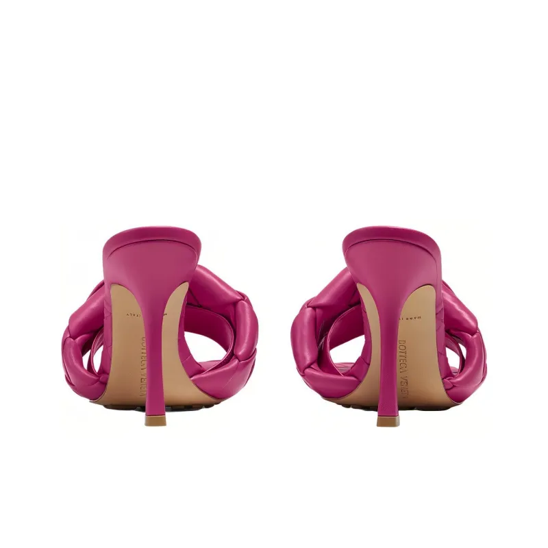 Bottega Veneta Lido Slide Slippers Women's Fuchsia-3