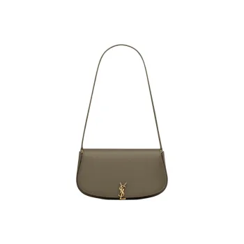 SAINT LAURENT Cow Leather Handbag, Shoulder Bag Women's Dark Musk