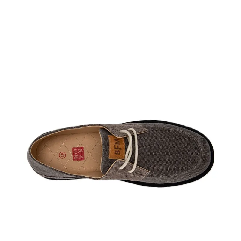 Bian Fumao Men's Casual Shoes Handcrafted Multi Layer Cloth Sole Shoes Men's Brown-1