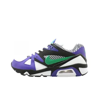Nike Air Structure Triax 91 Anti-Slip Wear-Resistant Low-Top Casual Shoes Unisex Black Purple