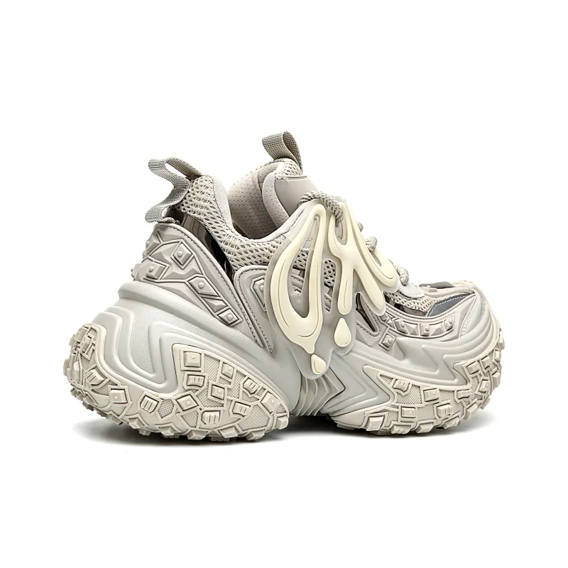 ORD Chunky Sneakers Unisex Low Top Beige-2