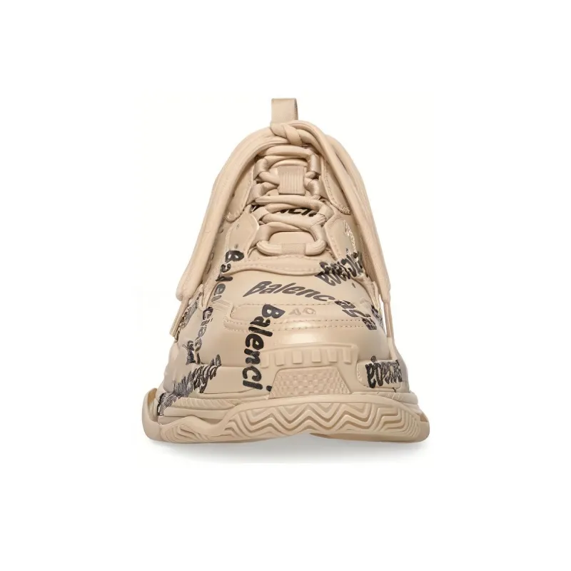 Balenciaga Women's Triple S 'Logotype - Beige'-2
