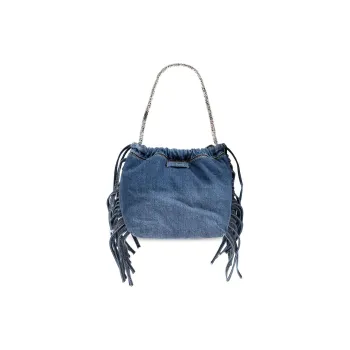 MOSCHINO Denim Handbag Shoulder Bag Women's Blue