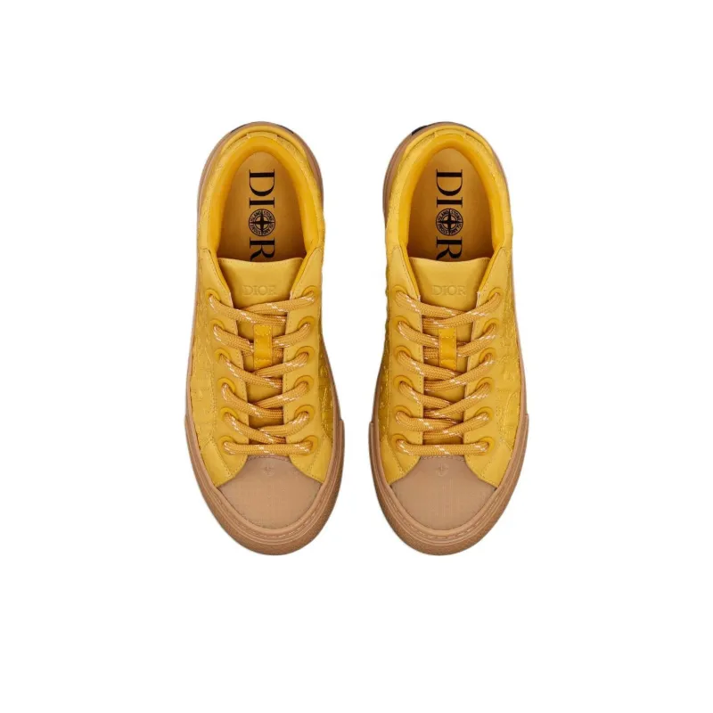 STONE ISLAND x DIOR B33 Platform Shoes Low Top Skateboard Shoes Men's Yellow-3