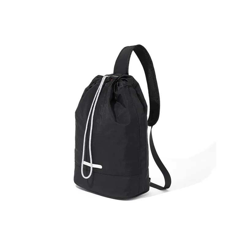 BOSTANTEN Fabric Sling Bag Large Size Unisex Black/Green-0