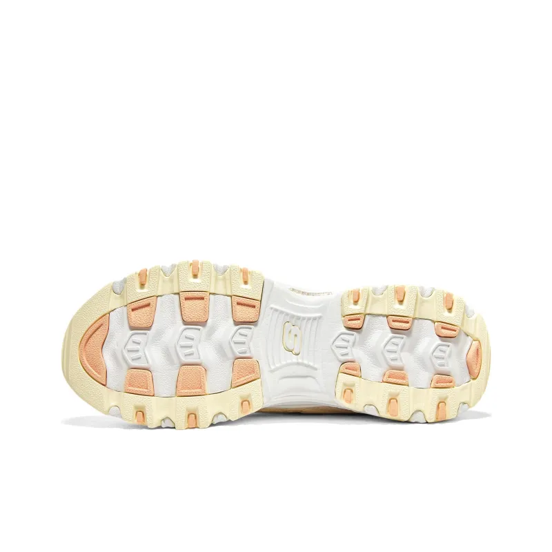 Skechers D'LITES 1.0 Anti Slip Wear Resistant Low Top Chunky Sneakers Women's Yellow-6