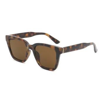 Pair Ponyo Square Sunglasses Unisex Tortoiseshell