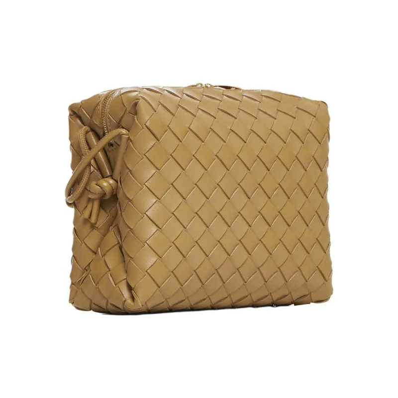 Bottega Veneta LOOP Soft Sheepskin Camera Bag Shoulder Bag Crossbody Bag Small Size Women's Deep Marzipan Color-2