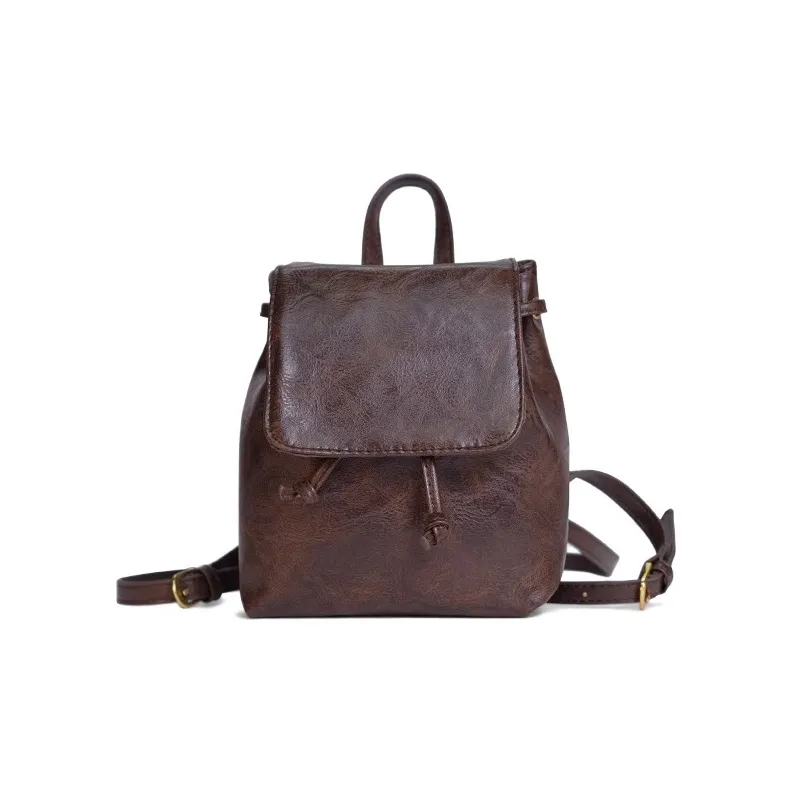 Carksky PU Backpack Regular Women's American Brown-0