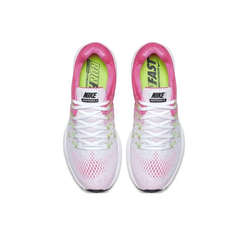 Nike Pegasus 33 Anti Slip Wear Resistant Low Top Casual Running Shoes Unisex Pink White-2