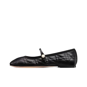 DIOR BALLET FLAT Casual Single Shoes Women's Black