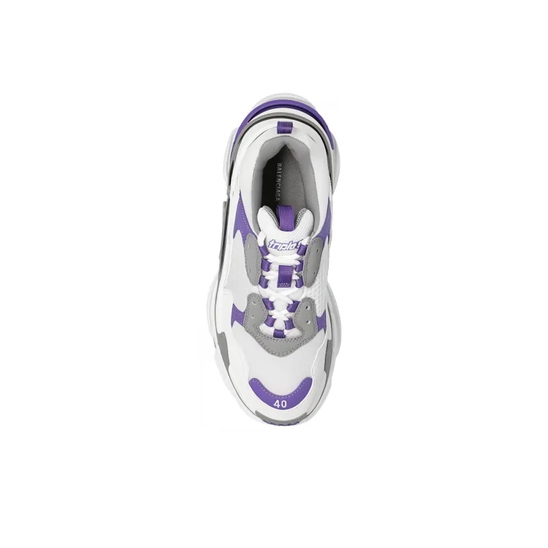 Balenciaga Triple S 'White Purple' Women's-4