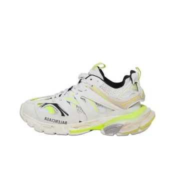 Balenciaga Track Worn Out In White Fluo Yellow Women's