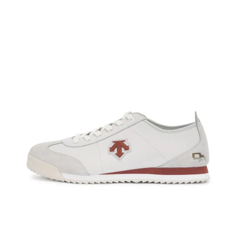 DESCENTE Sport Style CHRON LTR Anti Slip Wear Resistant Low Top Casual Shoes Men's White-0